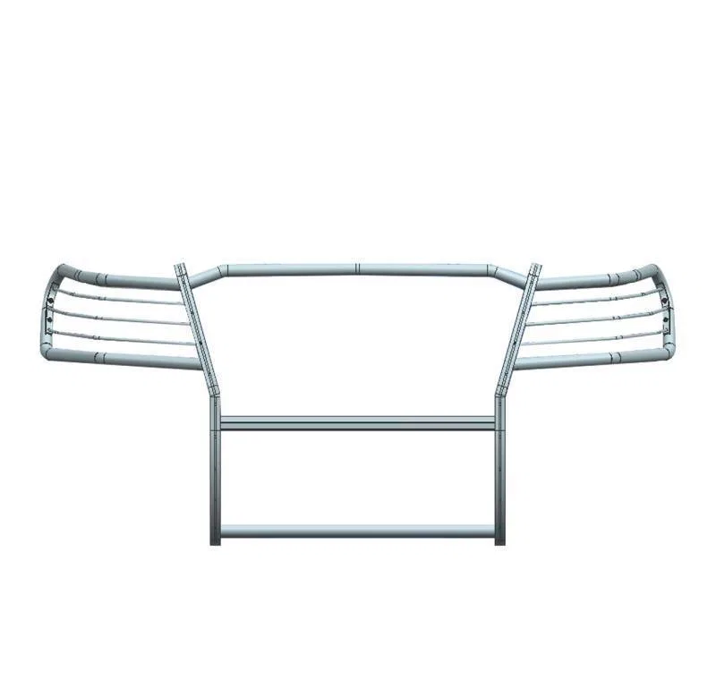 17NI22MA – BLACK HORSE Grille Guard, 3-Piece Modular Powder Coated Black Cold Rolled Steel 1-1/2 Inch Diameter With B...
